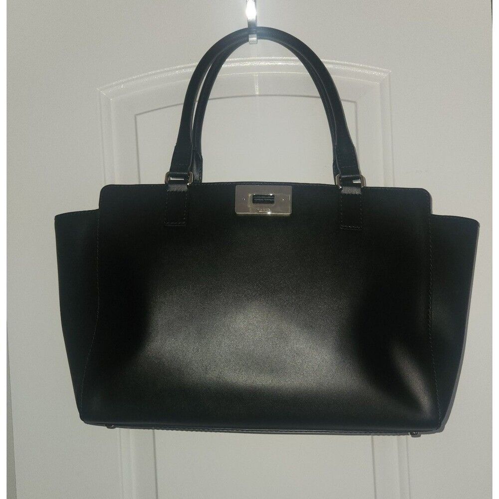 NEW Kate Spade New York Womens Kelsey Orchard Valley Leather Tote Bag Black - Picture 4 of 13